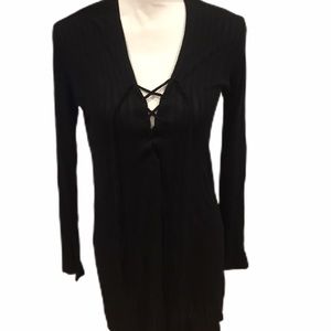 Reformation Edison ribbed lace front dress size Xs